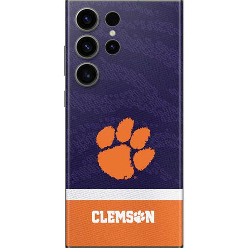 Clemson University Paw Logo Galaxy Skins